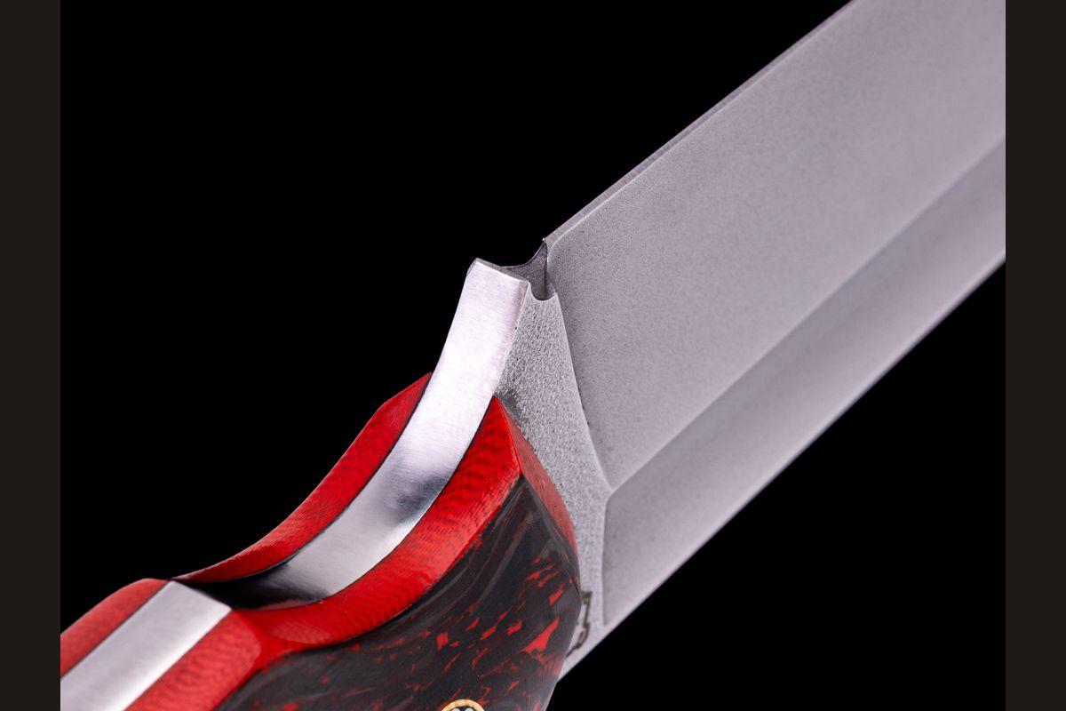 Нож Баланс цельнометаллический (М390, хаотичный карбон)