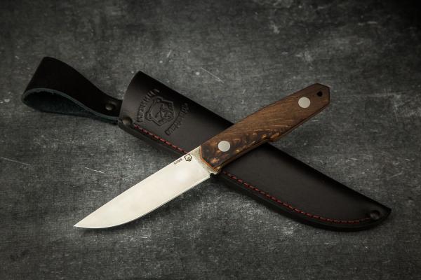 Нож Геометрия цельнометаллический (Х12МФ, стабилизированная карельская береза)