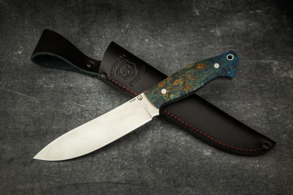 Нож Сибирь Цельнометаллический (Х12МФ, стабилизированная карельская береза)