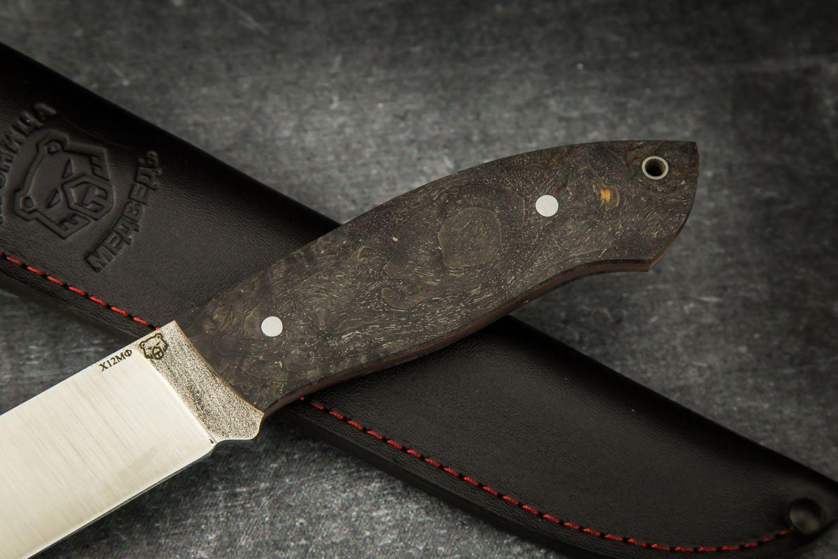 Нож Хантер Цельнометаллический (Х12МФ, стабилизированная карельская береза)