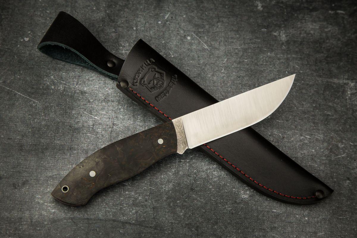 Нож Хантер Цельнометаллический (Х12МФ, стабилизированная карельская береза)