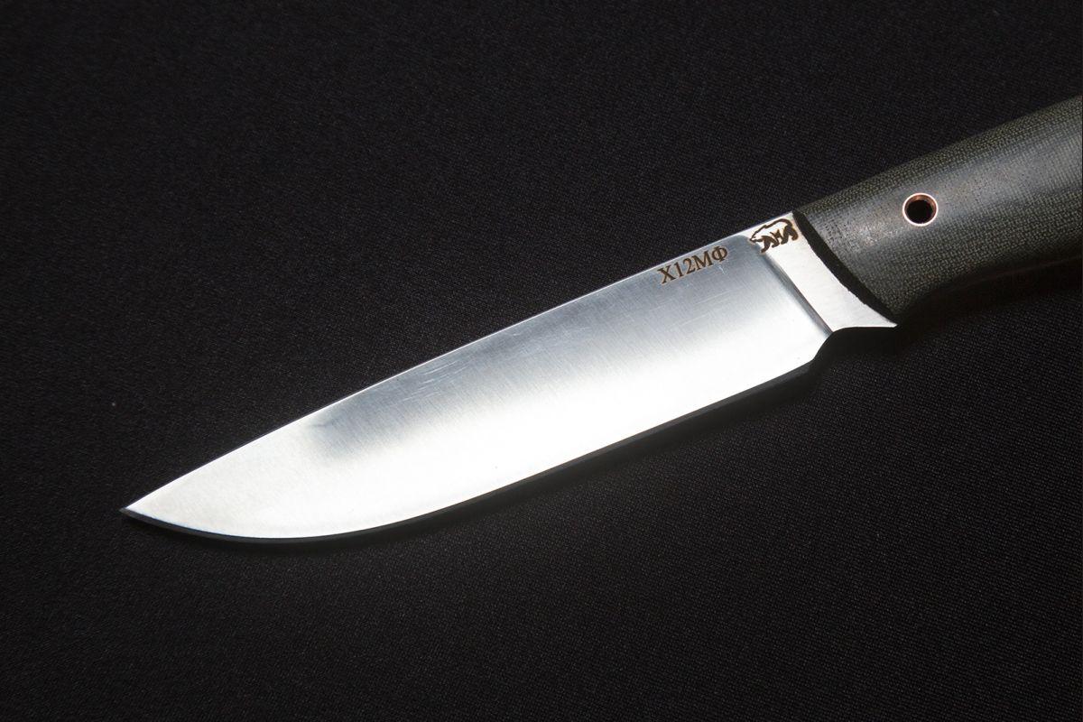 Нож Лиса (х12мф, микарта, цельнометаллический)