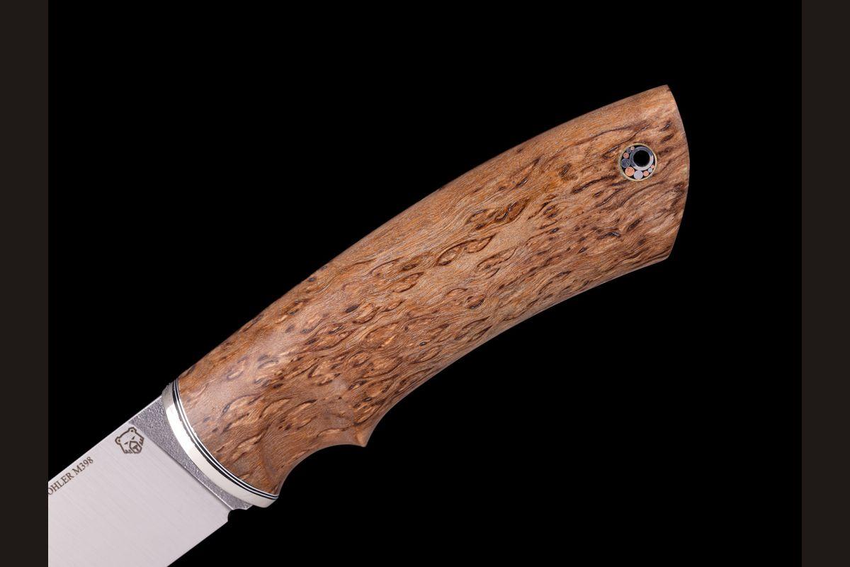 Нож Боровик-premium (М398, карельская береза)