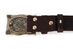 Ремень Zа наших (Латунь, натуральная кожа)
