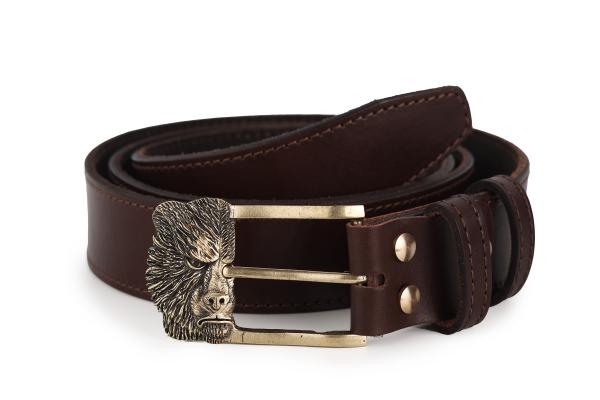 Ремень Медведь классический (Латунь, натуральная кожа)