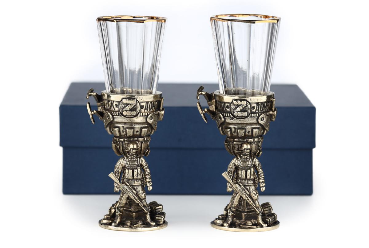 Лафитники Z - своих не бросаем (Латунь, хрусталь)