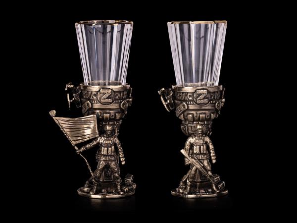 Комплект лафитников Z - своих не бросаем (Латунь, хрусталь)