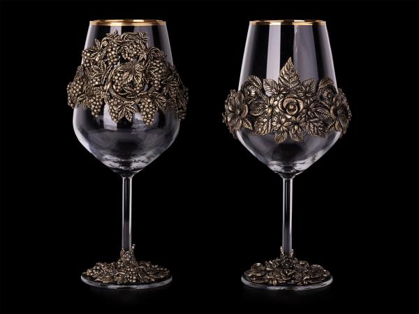 Бокалы для вина Цветок и Виноградная лоза (Серия классик; 2 шт в коробке)