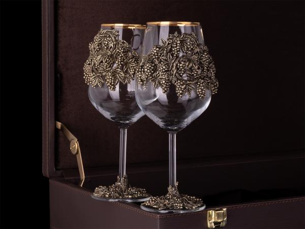Набор бокалов для вина 4 шт в кейсе Виноградная лоза (Серия классик)