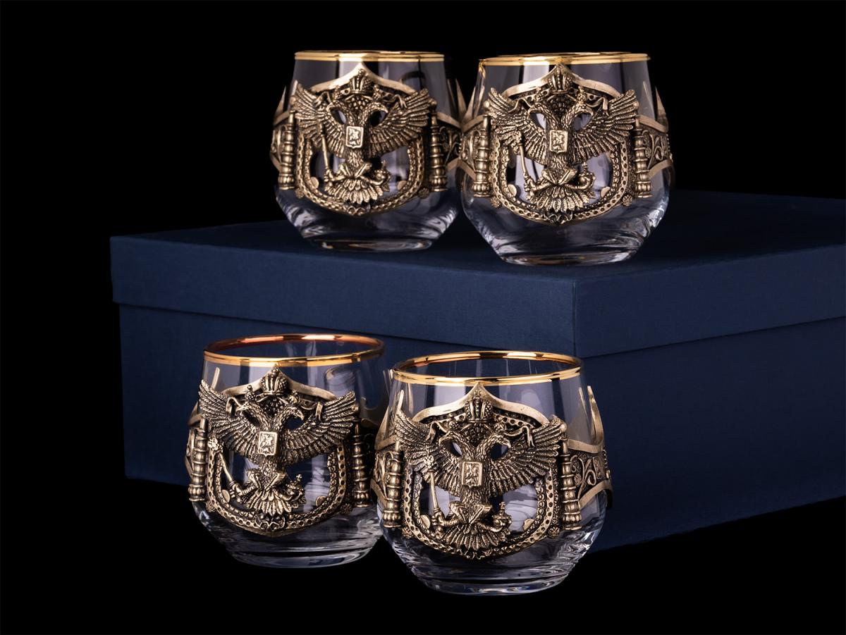 Бокалы для виски Герб 4 шт (Серия классик)