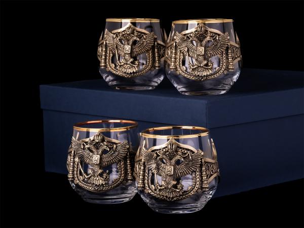 Бокалы для виски Герб 4 шт (Серия классик)