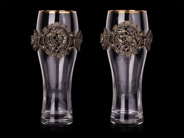 Пара бокалов для пива Рак и Креветка (Серия классик)