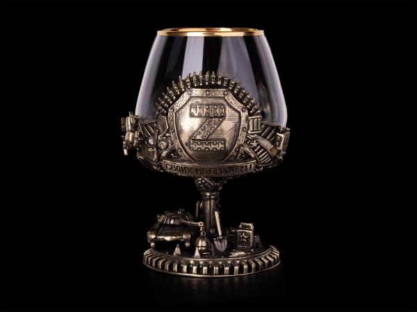 Бокал для коньяка Z своих не бросаем (Латунь, стекло)