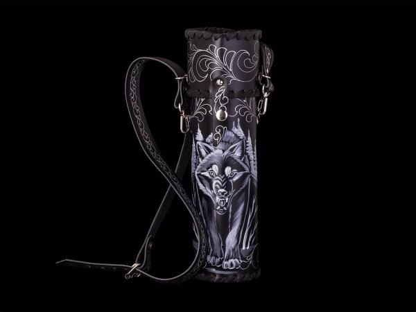 Термос Волк №2 (черный)