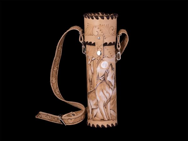 Термос Волк №3 (бежевый)