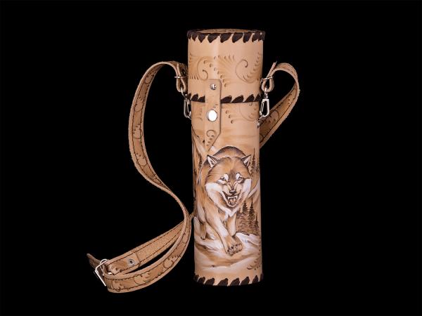  Термос Волк №4 (бежевый)