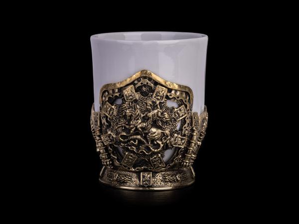 Кофейный набор Георгий Победоносец №2 (Латунь, керамика)