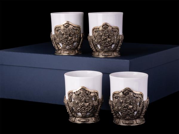 Набор кофейных наборов Георгий Победоносец 4 шт