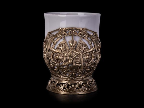 Кофейный набор Гусар (Латунь, керамика)