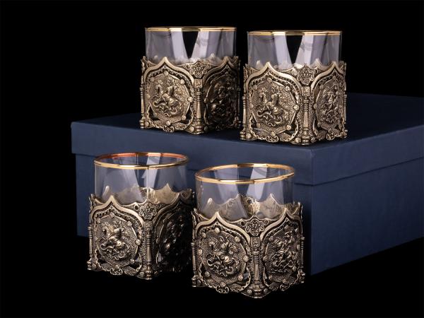 Набор бокалов для виски Георгий Победоносец 4 шт