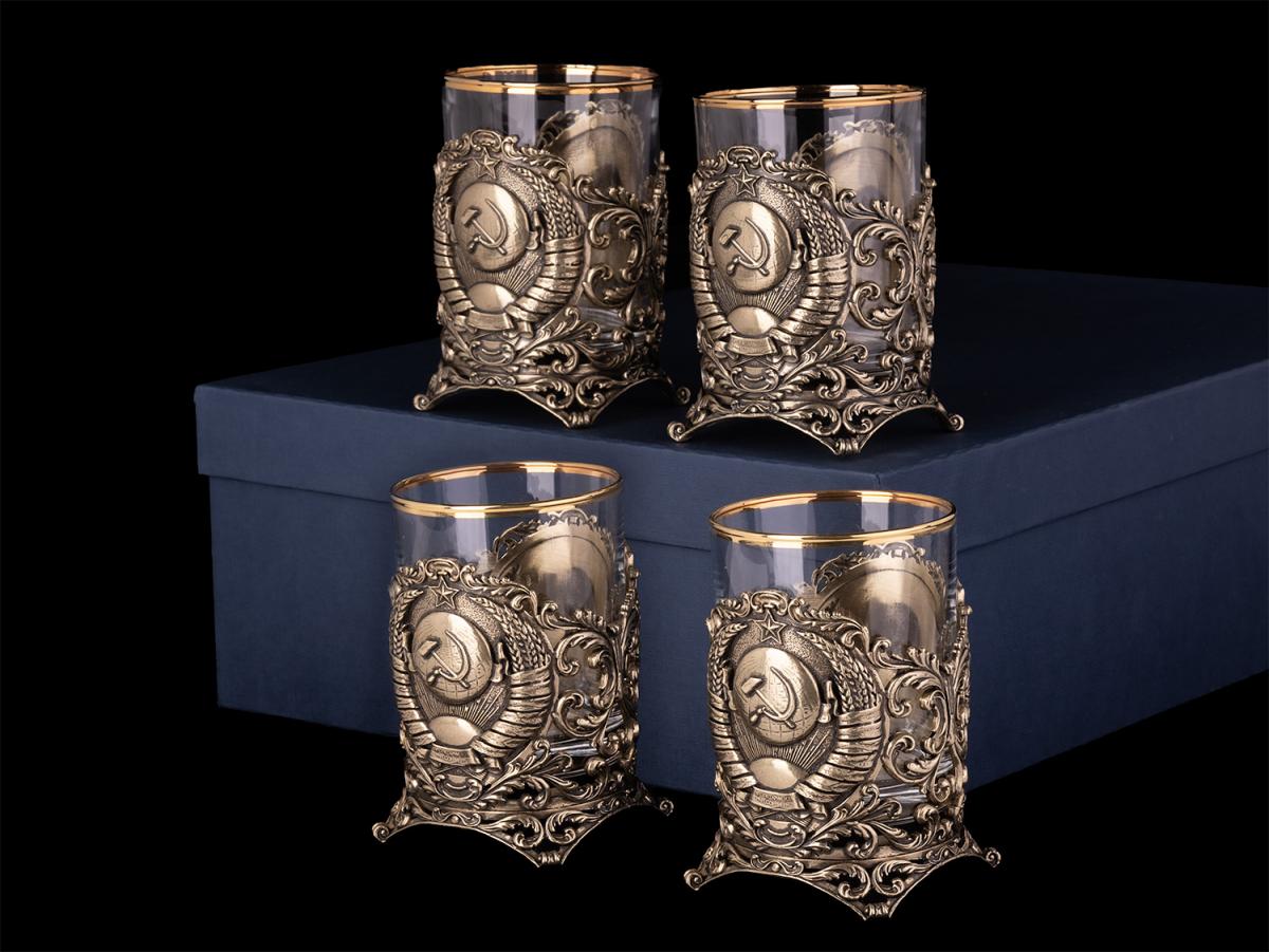 Набор бокалов для виски СССР 4 шт