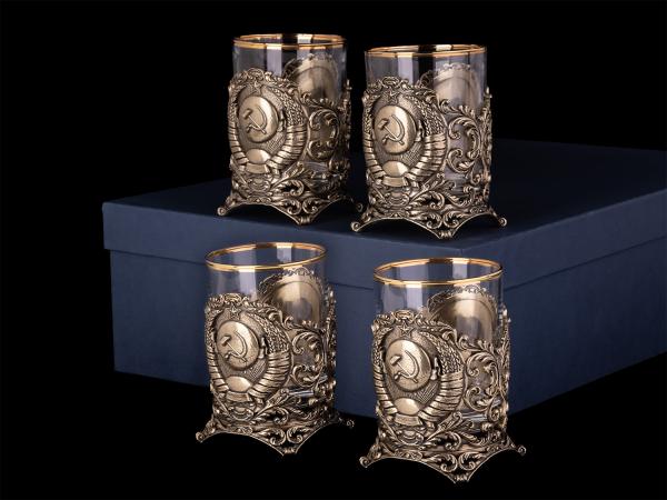 Набор бокалов для виски СССР 4 шт