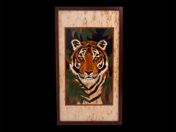 Нарды Тигр большие №2 (Карельская береза, инкрустация)