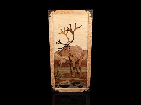 Нарды Олень большие (Карельская береза, инкрустация)