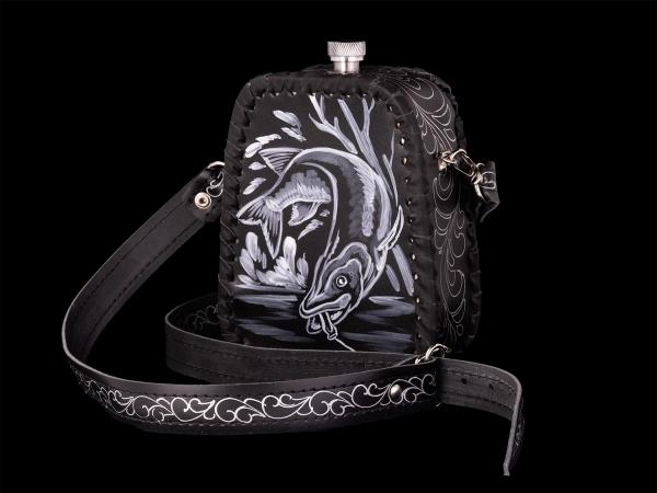 Фляжка пирамидка Рыба №1 (черный)