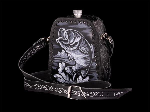 Фляжка пирамидка Рыба №2 (черный)