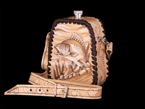 Фляжка пирамидка Рыба №1 (бежевый)