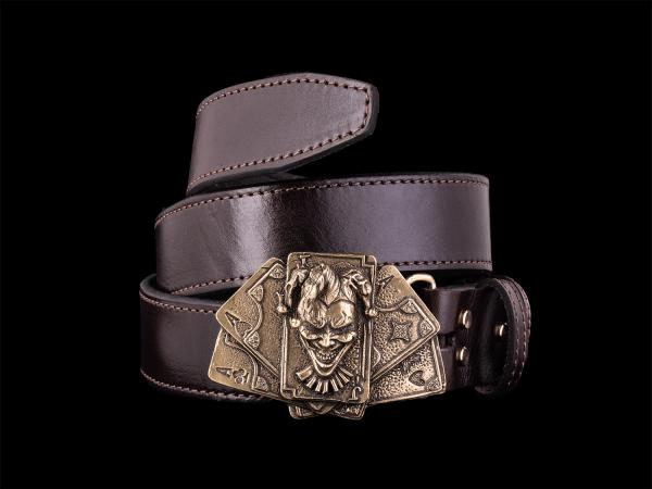 Ремень Джокер (Латунь, натуральная кожа)