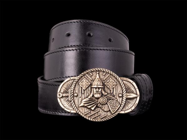  Ремень Богатырь (Латунь, натуральная кожа)
