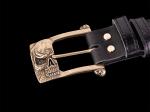  Ремень Череп классический (Латунь, натуральная кожа)