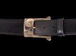  Ремень Череп классический (Латунь, натуральная кожа)