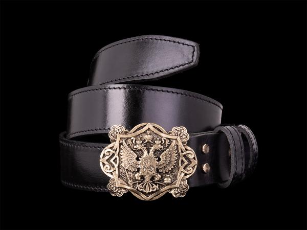 Ремень Герб (Латунь, натуральная кожа)