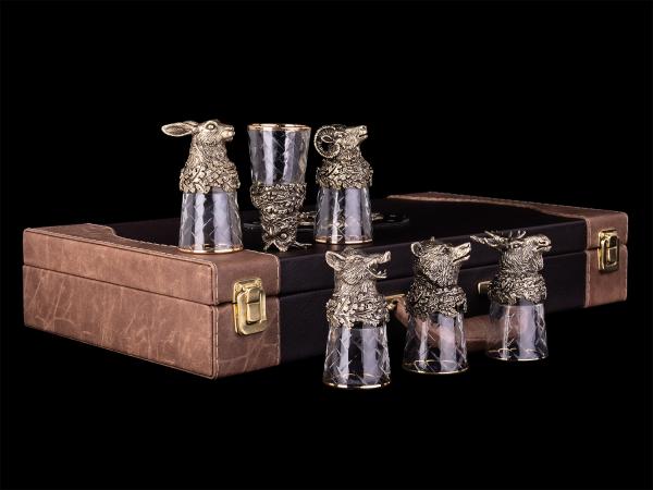 Стопки перевертыши Лесные звери 6 шт в кейсе