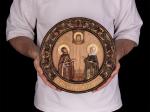Круглая икона Петр и Февронья